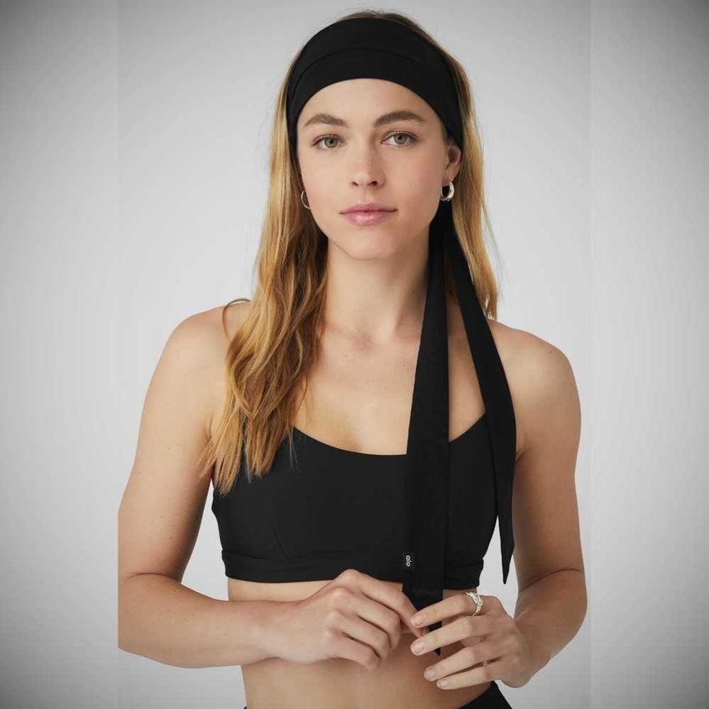 Diademas Alo Yoga Fresh Mesh Tie Mujer Negros | MX-87HYBO