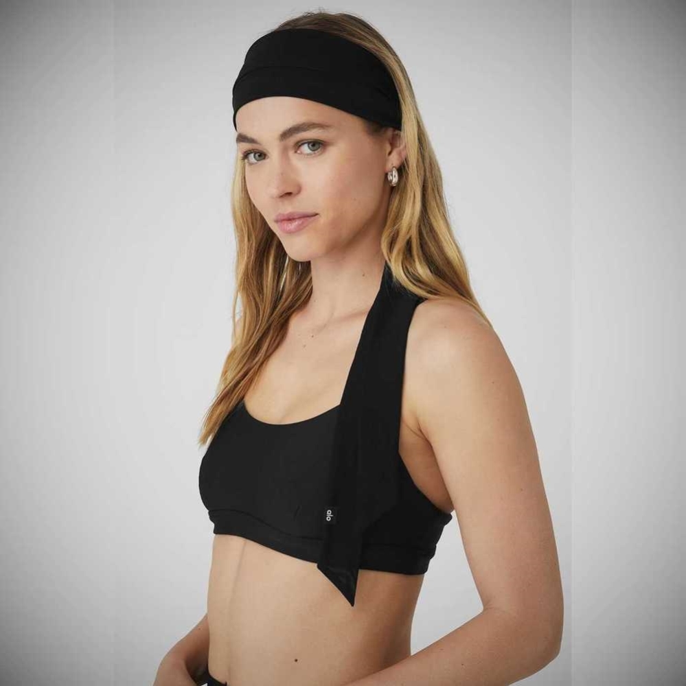 Diademas Alo Yoga Fresh Mesh Tie Mujer Negros | MX-87HYBO