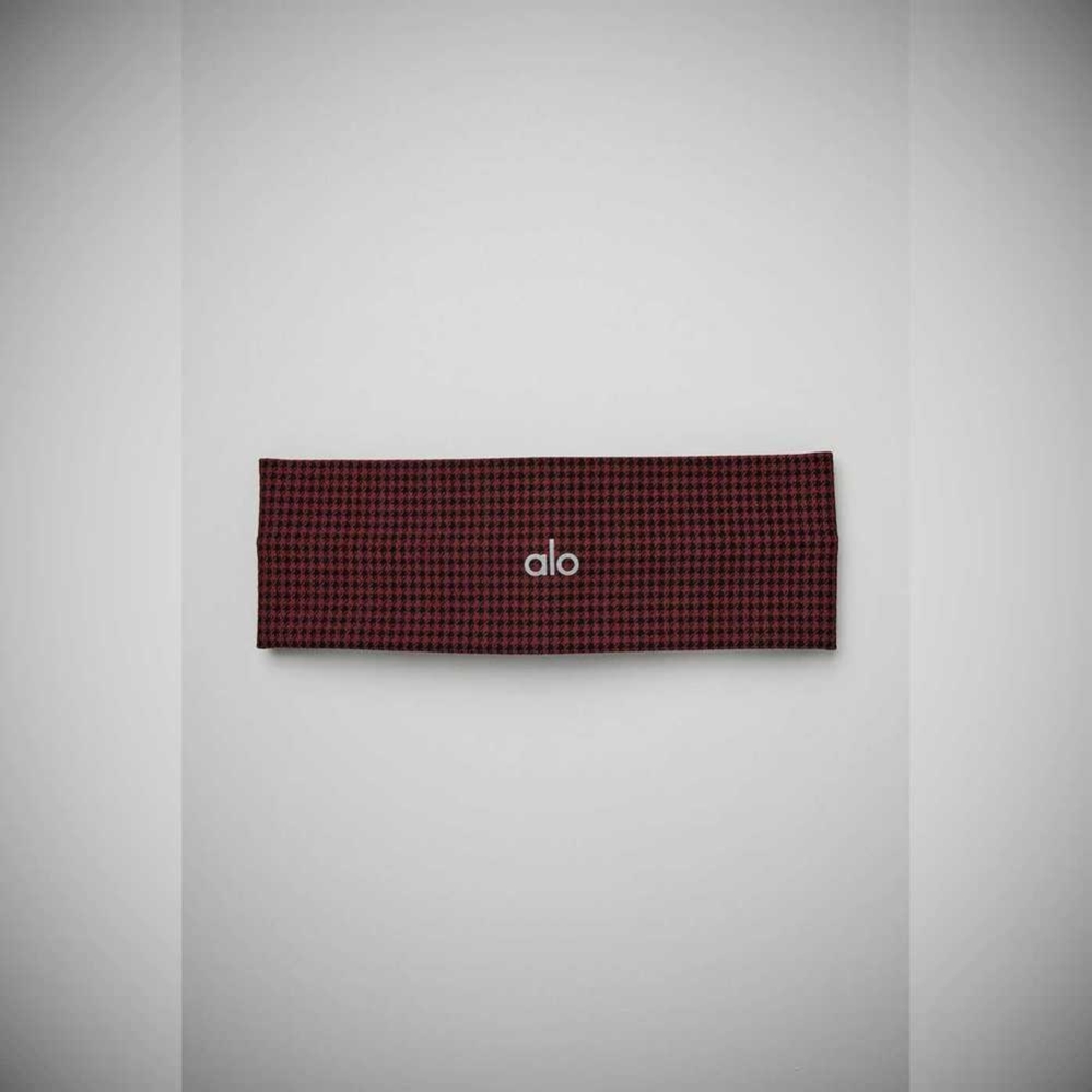 Diademas Alo Yoga Houndstooth Mujer Rojos Negros | MX-86ZJWK