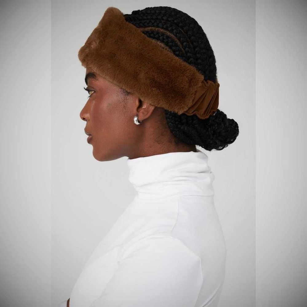 Ear Warmers Alo Yoga Faux Fur Mujer Chocolate | MX-56ROFW