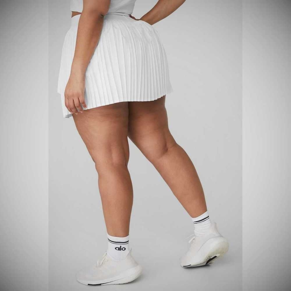 Falda Alo Yoga Aces Tenis Mujer Blancos | MX-35RMLS