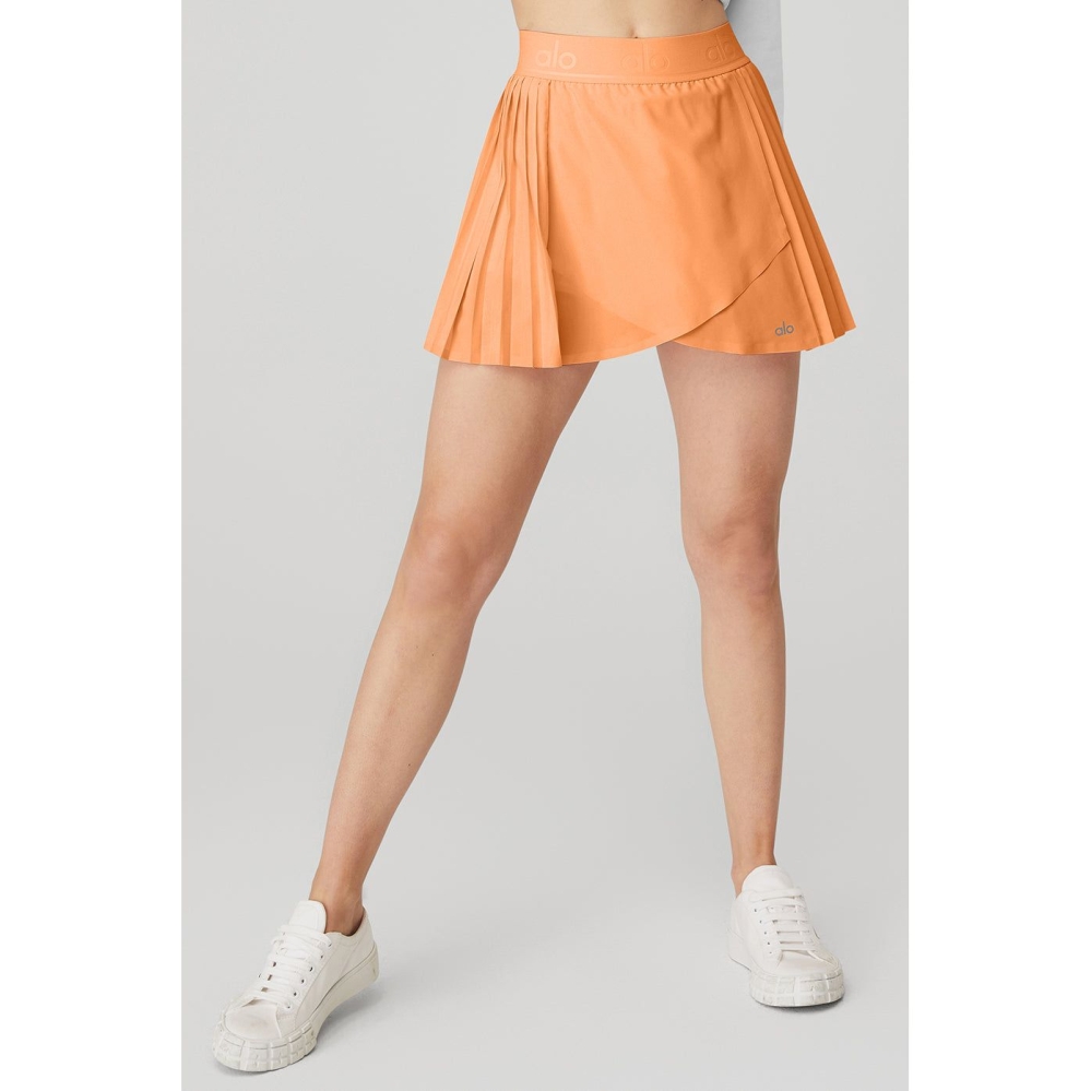 Falda Alo Yoga Aces Tenis Mujer Naranjas | MX-64TRMC