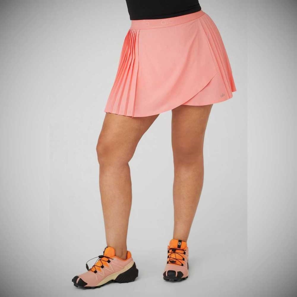 Falda Alo Yoga Aces Tenis Mujer Rosas | MX-83QCSN