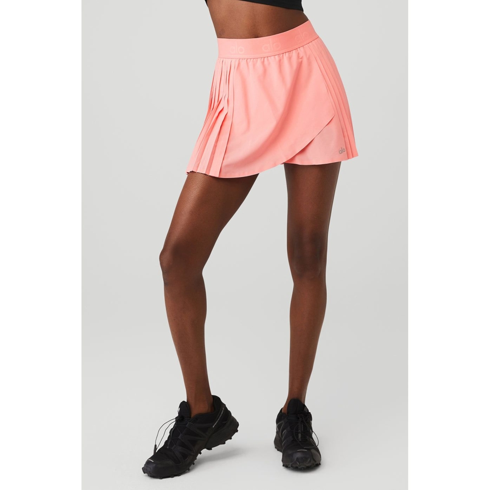 Falda Alo Yoga Aces Tenis Mujer Rosas | MX-83QCSN