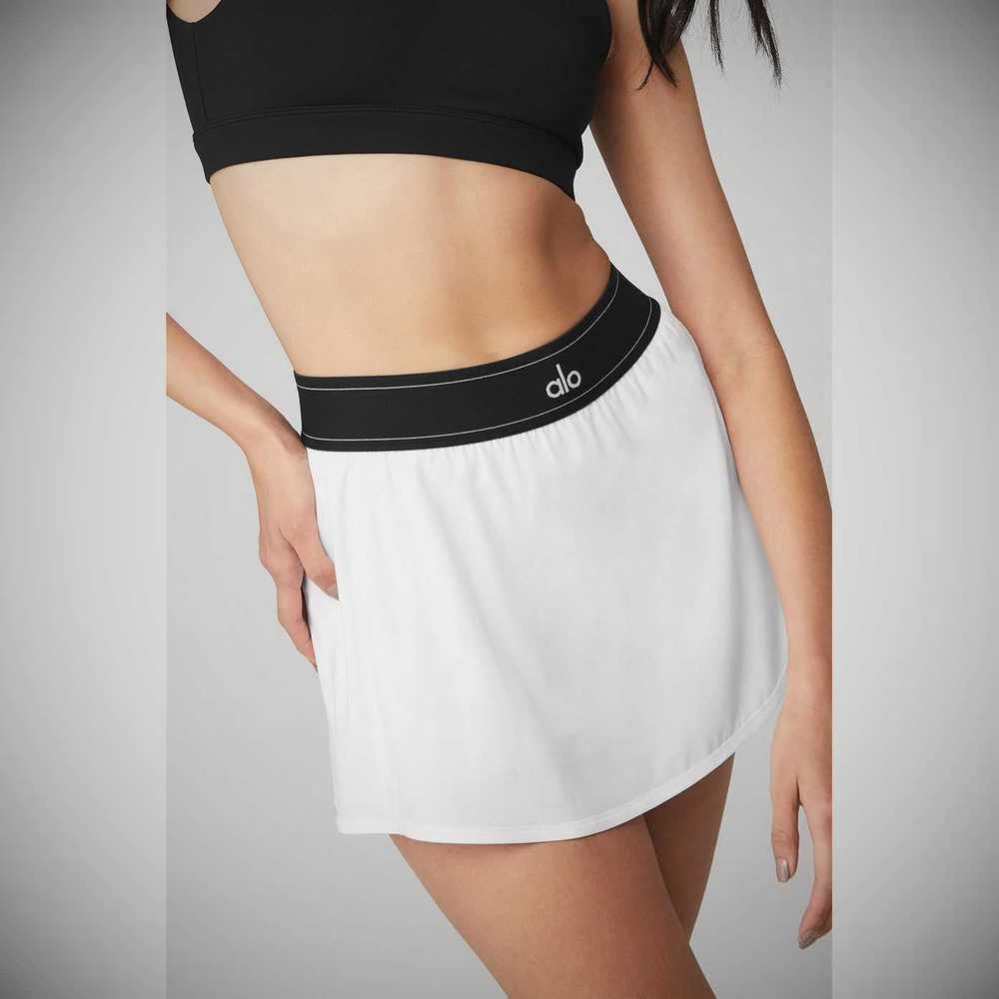 Falda Alo Yoga Match Point Tenis Mujer Blancos | MX-09ETIN