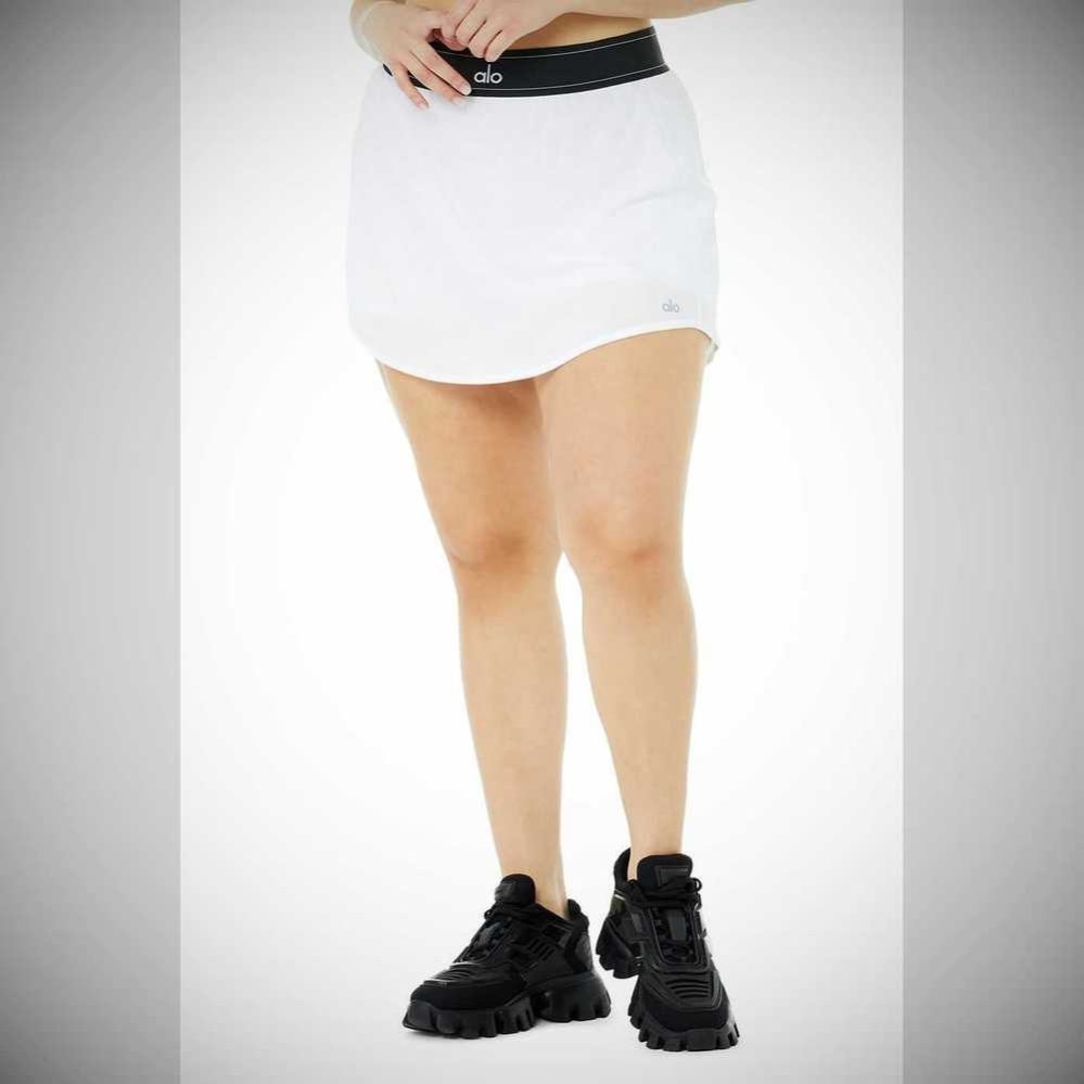 Falda Alo Yoga Match Point Tenis Mujer Blancos | MX-09ETIN