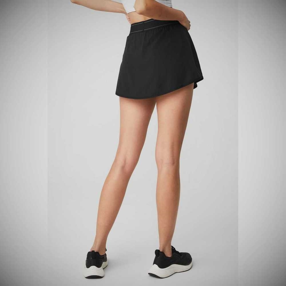 Falda Alo Yoga Match Point Tenis Mujer Negros | MX-90FBLU