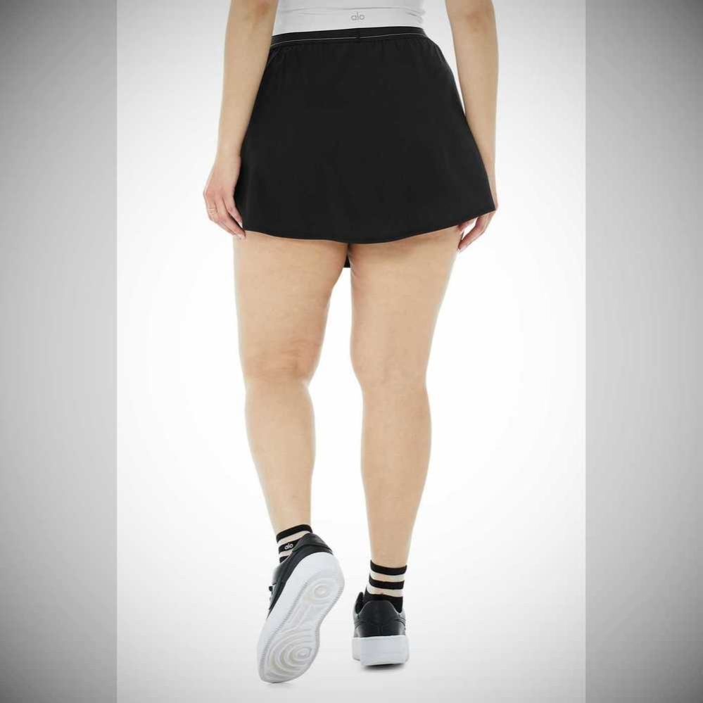 Falda Alo Yoga Match Point Tenis Mujer Negros | MX-90FBLU