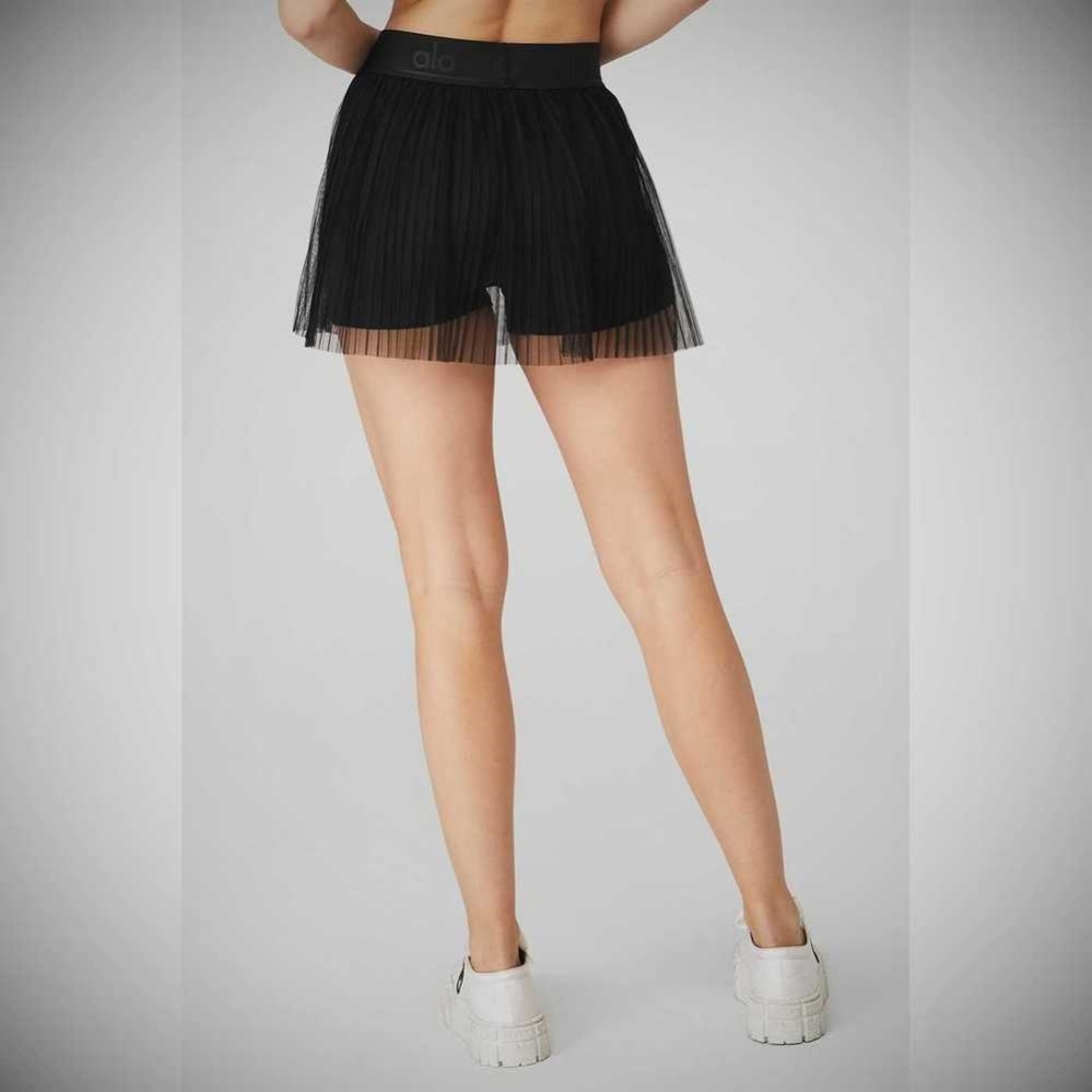 Falda Alo Yoga Mesh Flirty Tenis Mujer Negros | MX-24TRPX