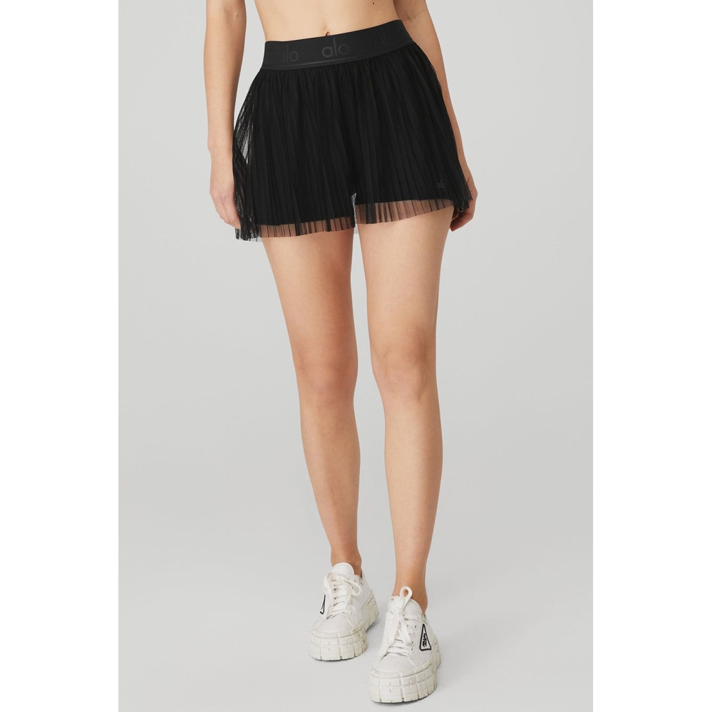 Falda Alo Yoga Mesh Flirty Tenis Mujer Negros | MX-24TRPX