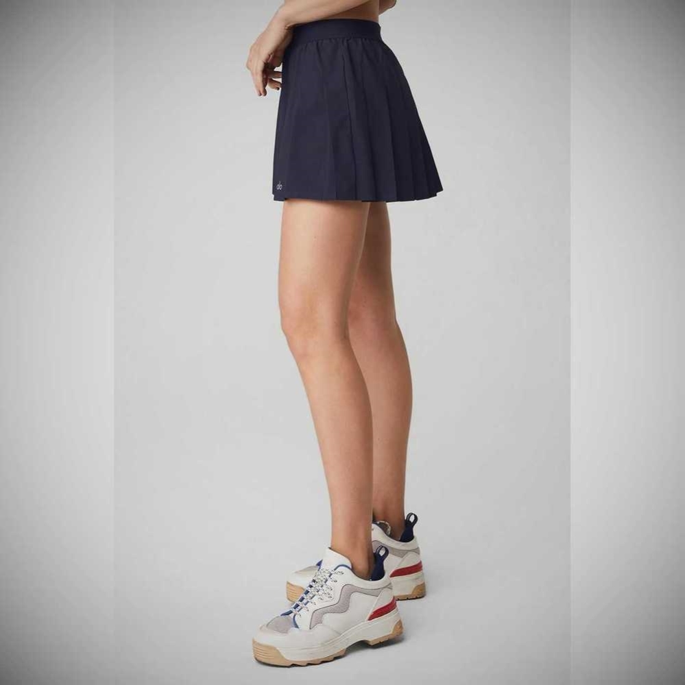 Falda Alo Yoga Varsity Tenis Mujer Azul Marino | MX-67PAVN