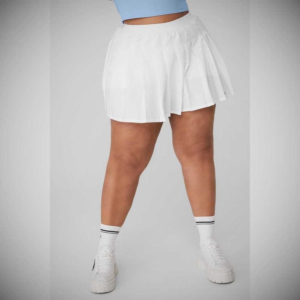 Falda Alo Yoga Varsity Tenis Mujer Blancos | MX-36HYTG