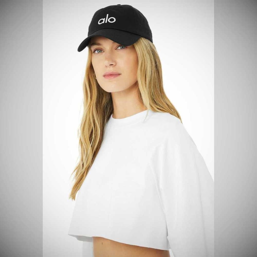 Gorras Alo Yoga Off-Duty Mujer Negros Blancos | MX-73XLWQ