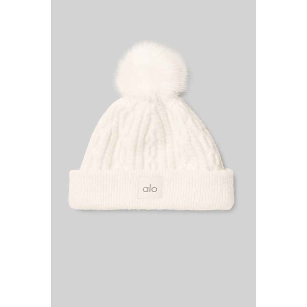 Gorros Alo Yoga Cable Knit Mujer Blancos | MX-15AWET