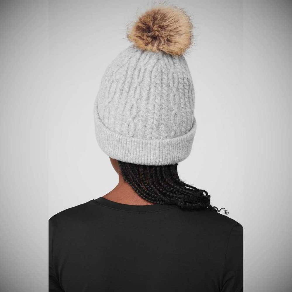 Gorros Alo Yoga Cable Knit Mujer Grises | MX-14XSGJ