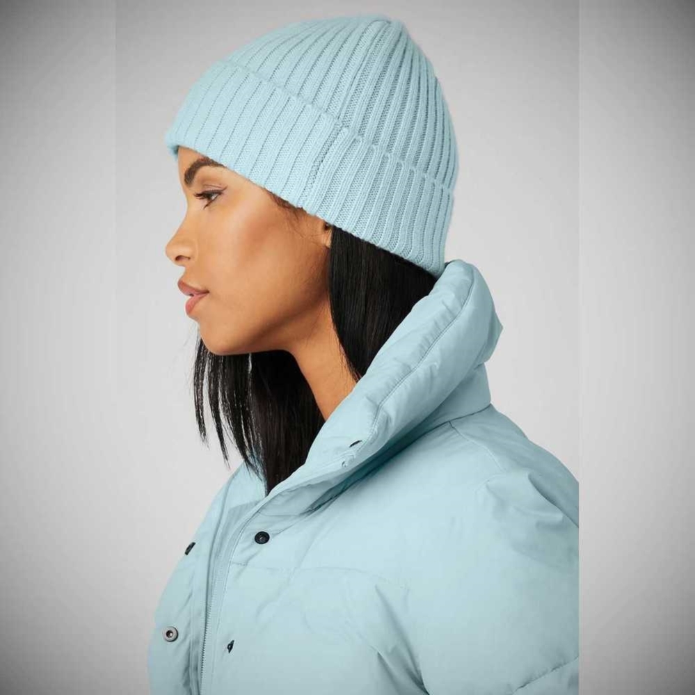 Gorros Alo Yoga Cashmere Blend Rib Mujer Azules | MX-61HDYO