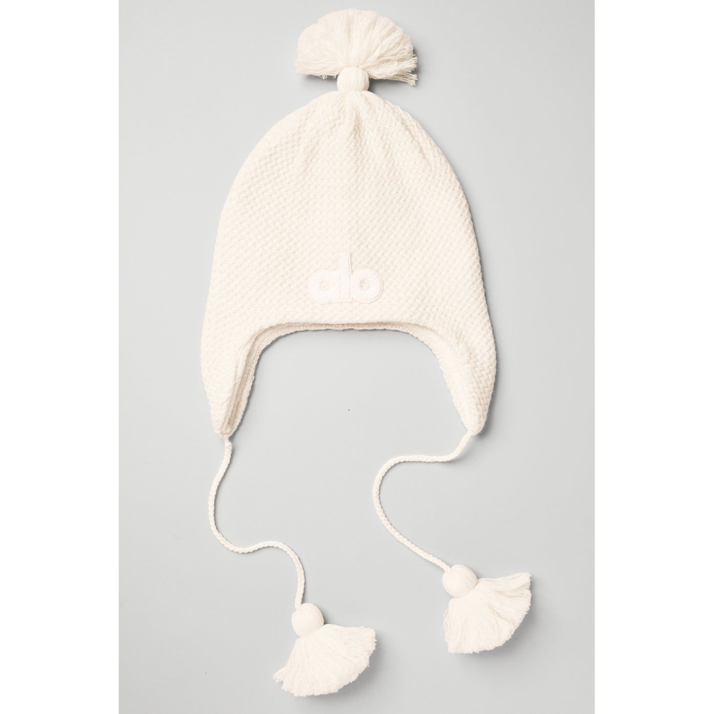 Gorros Alo Yoga Cool Skies Earflap Mujer Blancos | MX-49HBTE