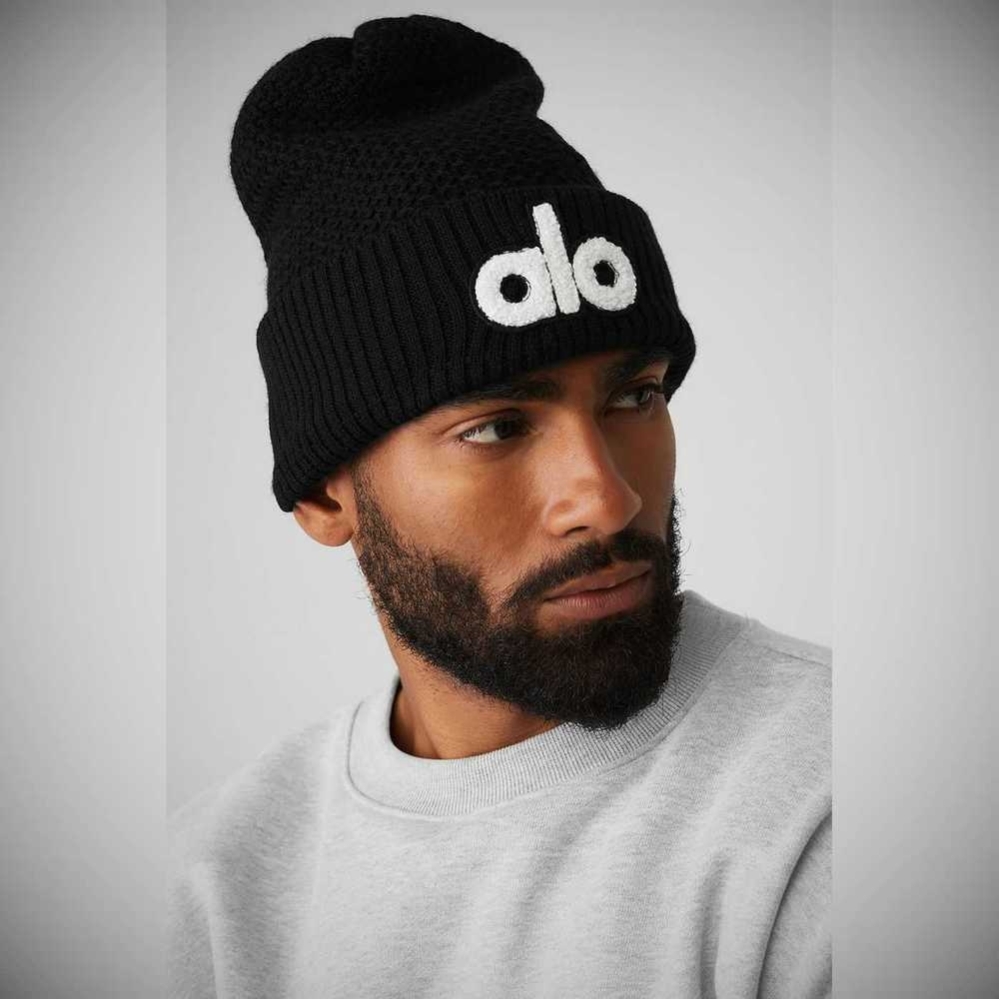 Gorros Alo Yoga Cool Skies Hombre Negros | MX-73UIDC