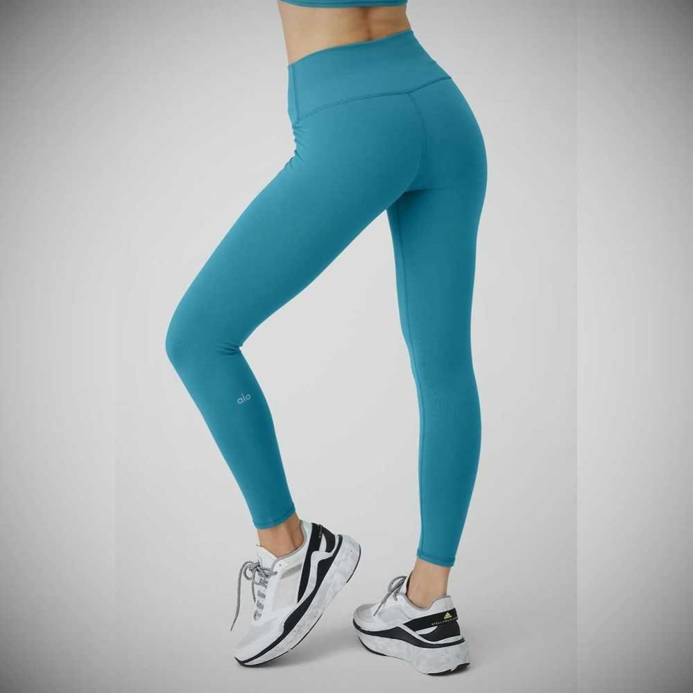 Leggins Alo Yoga 7/8 High-Cintura Airbrush Mujer Azules | MX-20ULIO