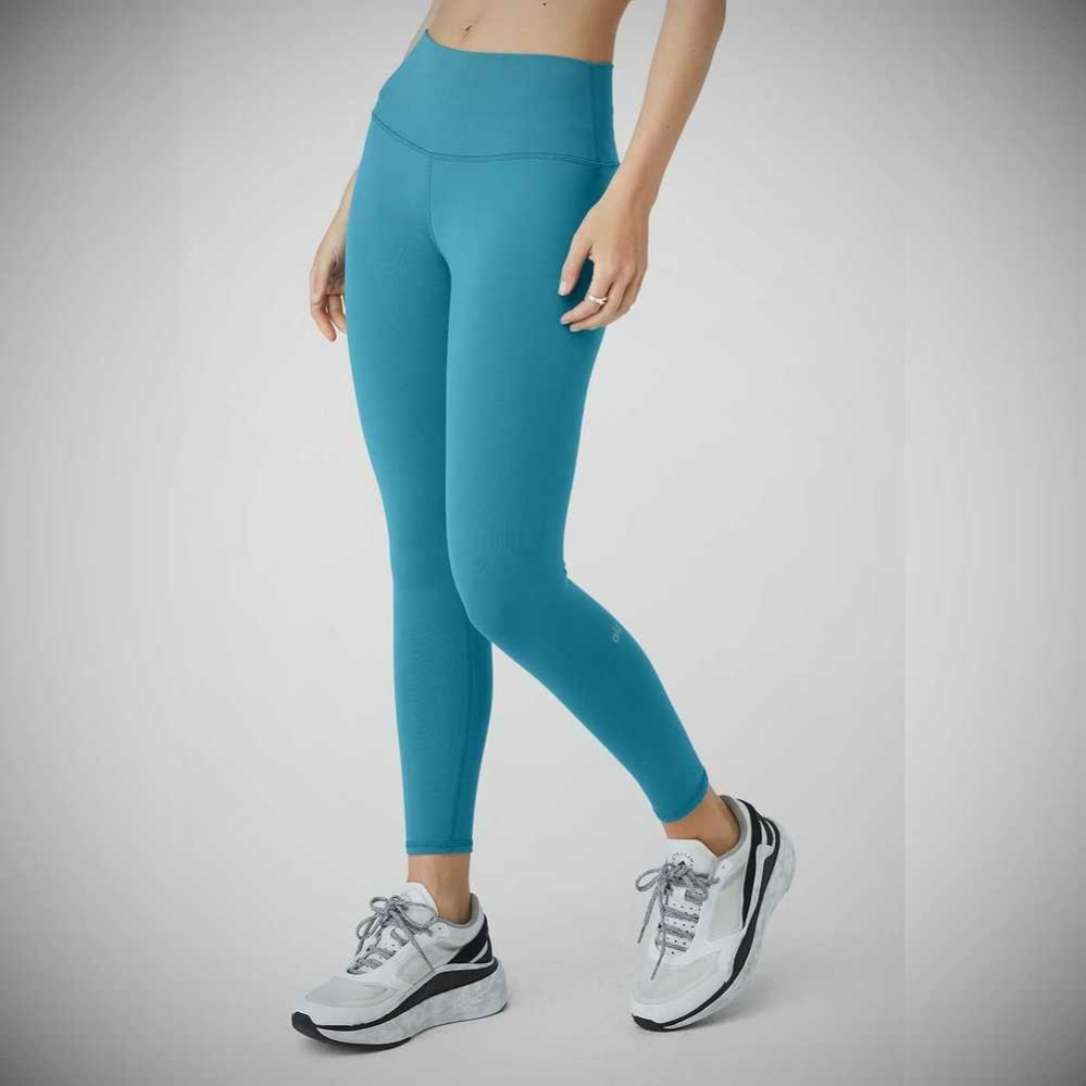 Leggins Alo Yoga 7/8 High-Cintura Airbrush Mujer Azules | MX-20ULIO