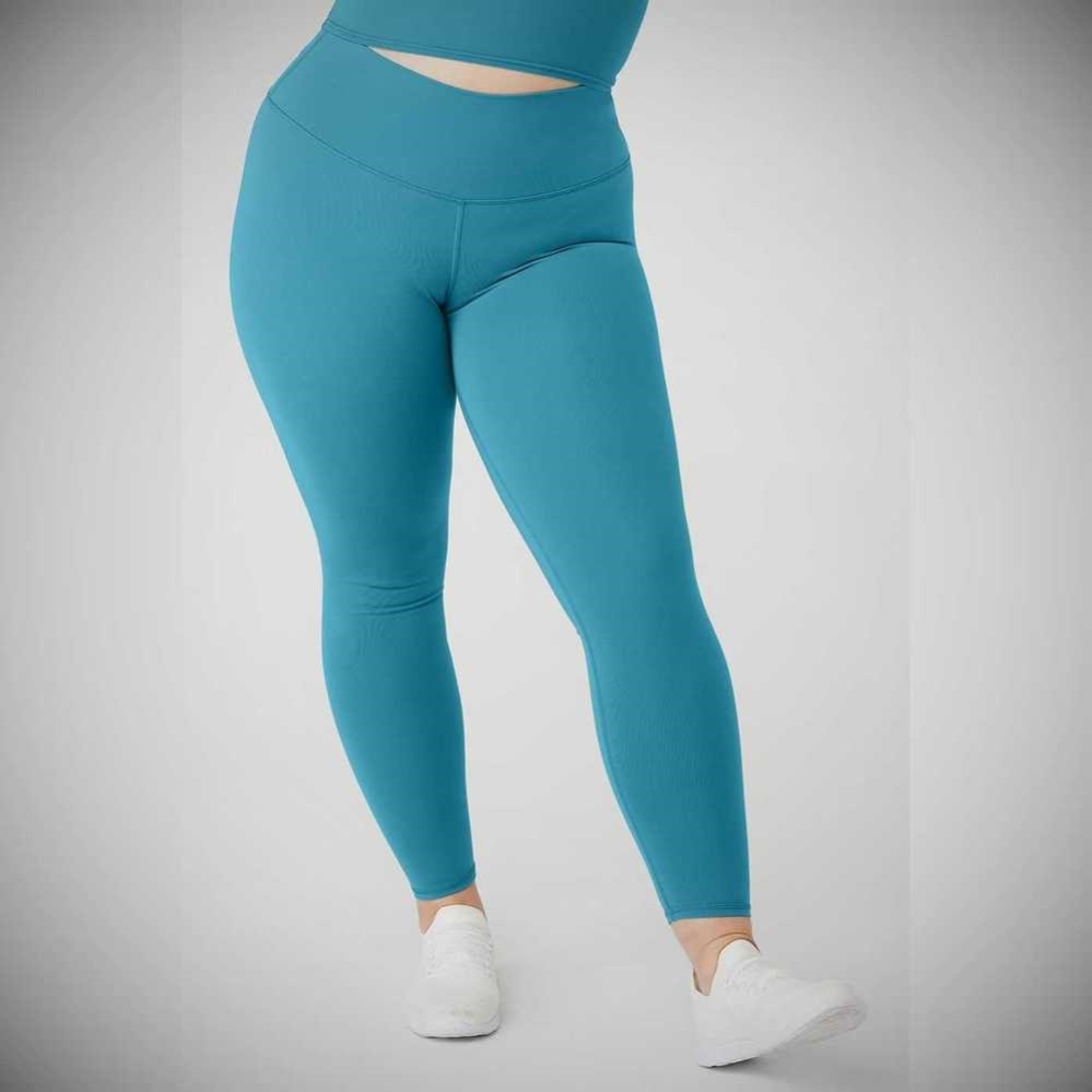 Leggins Alo Yoga 7/8 High-Cintura Airbrush Mujer Azules | MX-20ULIO