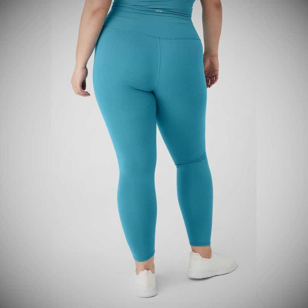 Leggins Alo Yoga 7/8 High-Cintura Airbrush Mujer Azules | MX-20ULIO