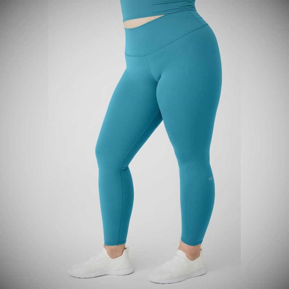 Leggins Alo Yoga 7/8 High-Cintura Airbrush Mujer Azules | MX-20ULIO