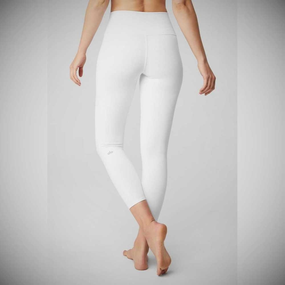 Leggins Alo Yoga 7/8 High-Cintura Airbrush Mujer Blancos | MX-30XGAW