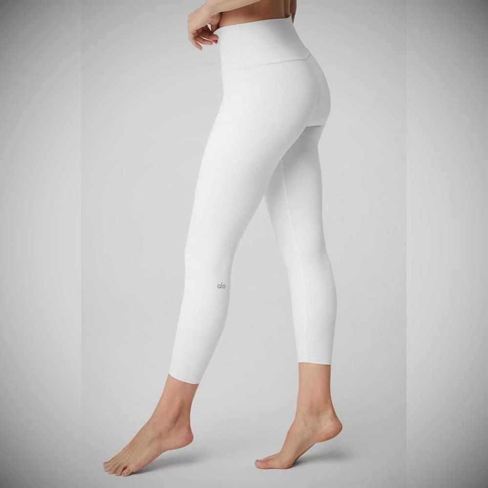 Leggins Alo Yoga 7/8 High-Cintura Airbrush Mujer Blancos | MX-30XGAW