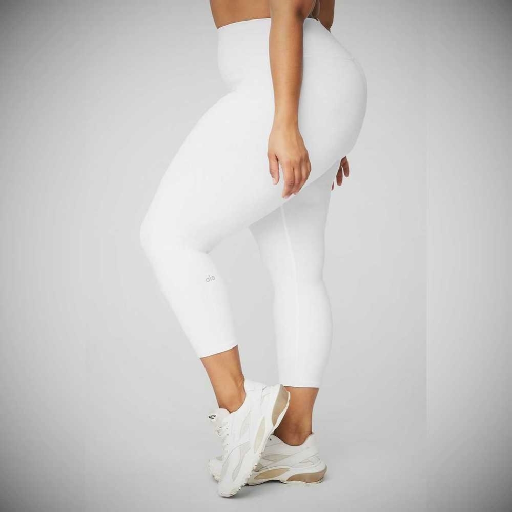 Leggins Alo Yoga 7/8 High-Cintura Airbrush Mujer Blancos | MX-30XGAW