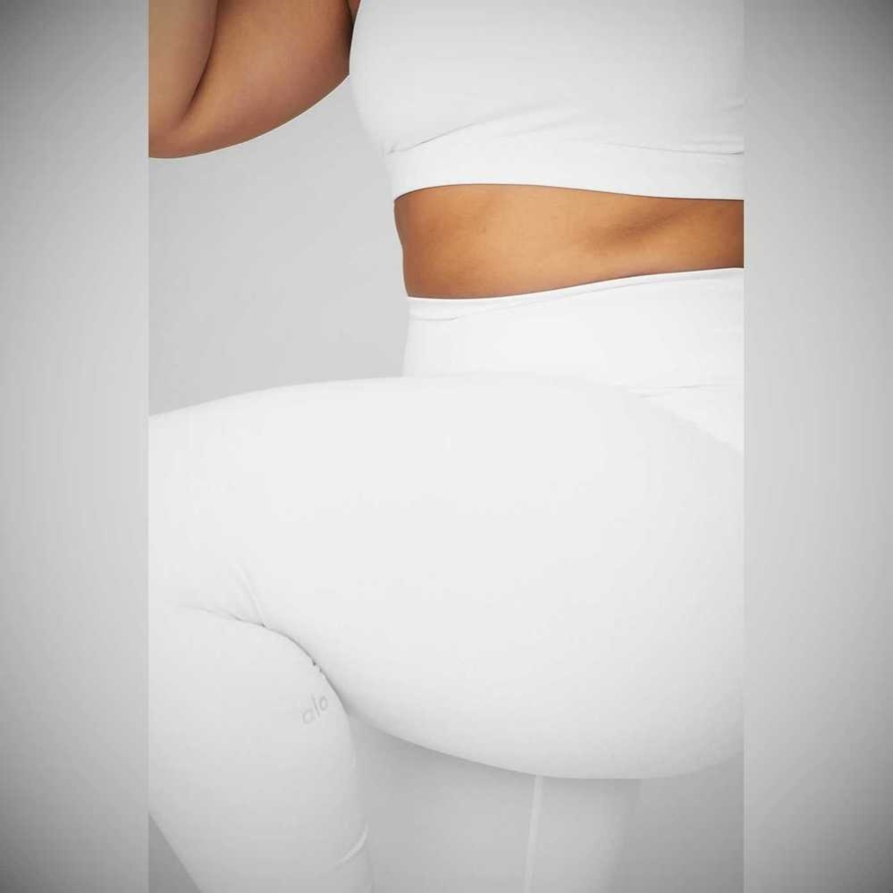 Leggins Alo Yoga 7/8 High-Cintura Airbrush Mujer Blancos | MX-30XGAW