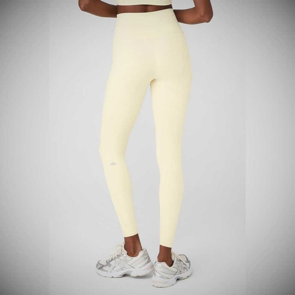 Leggins Alo Yoga 7/8 High-Cintura Airbrush Mujer Amarillos Claro | MX-57NHFS