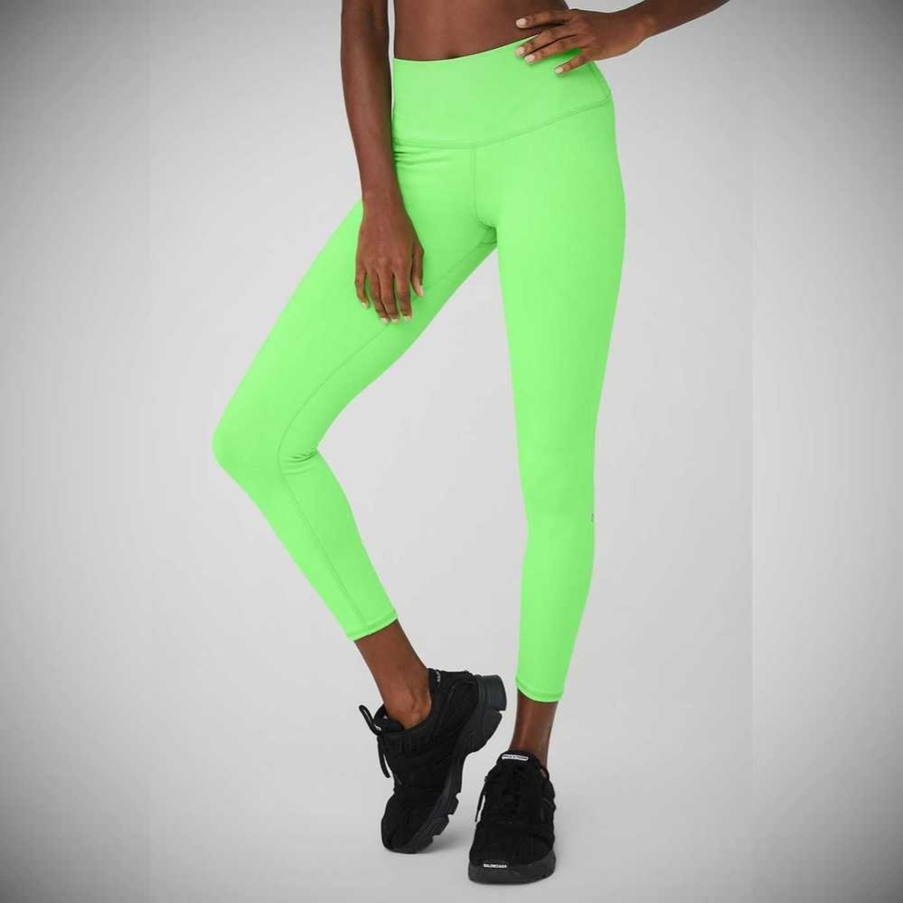 Leggins Alo Yoga 7/8 High-Cintura Airbrush Mujer Verdes | MX-61EZPJ