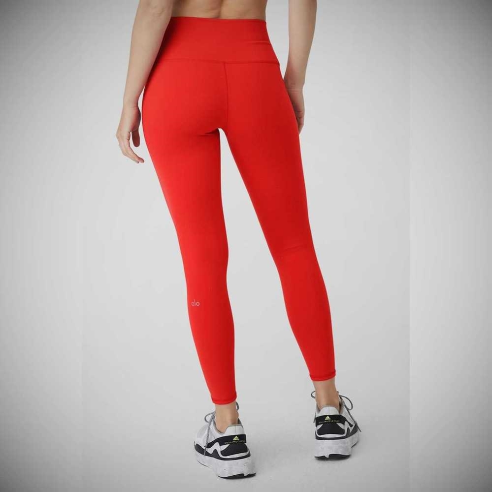 Leggins Alo Yoga 7/8 High-Cintura Airbrush Mujer Rojos | MX-79XYAL