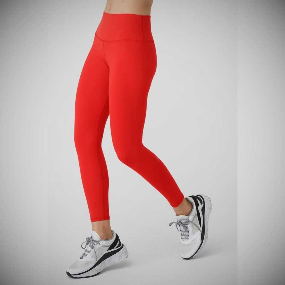 Leggins Alo Yoga 7/8 High-Cintura Airbrush Mujer Rojos | MX-79XYAL