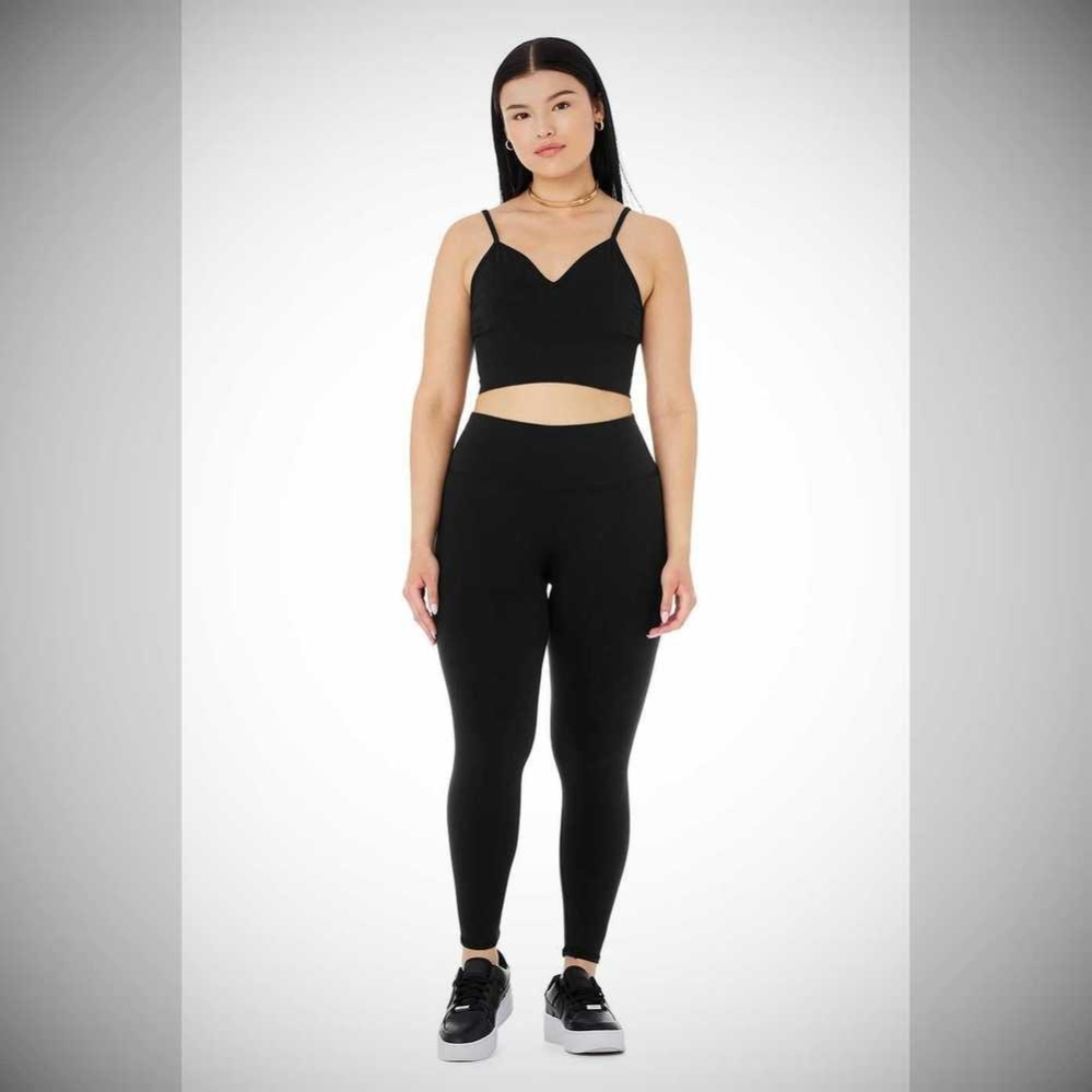 Leggins Alo Yoga 7/8 High-Cintura Airbrush Mujer Negros | MX-84FBUG