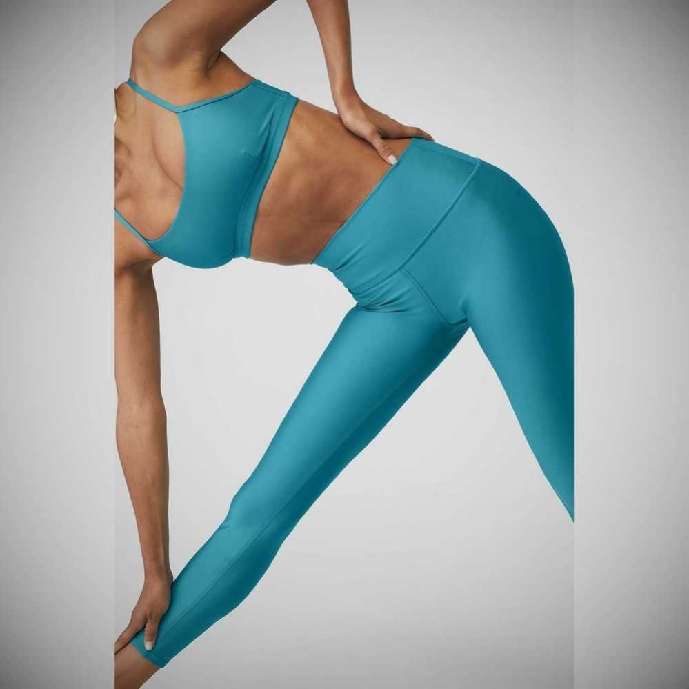 Leggins Alo Yoga 7/8 High-Cintura Airlift Mujer Azules | MX-32IRQT