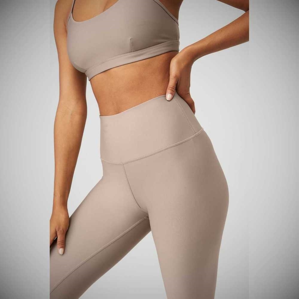 Leggins Alo Yoga 7/8 High-Cintura Airlift Mujer Grises Marrom | MX-59FVBH