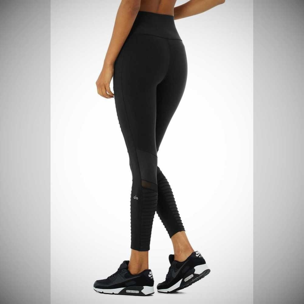 Leggins Alo Yoga 7/8 High-Cintura Moto Mujer Negros | MX-91YPJK