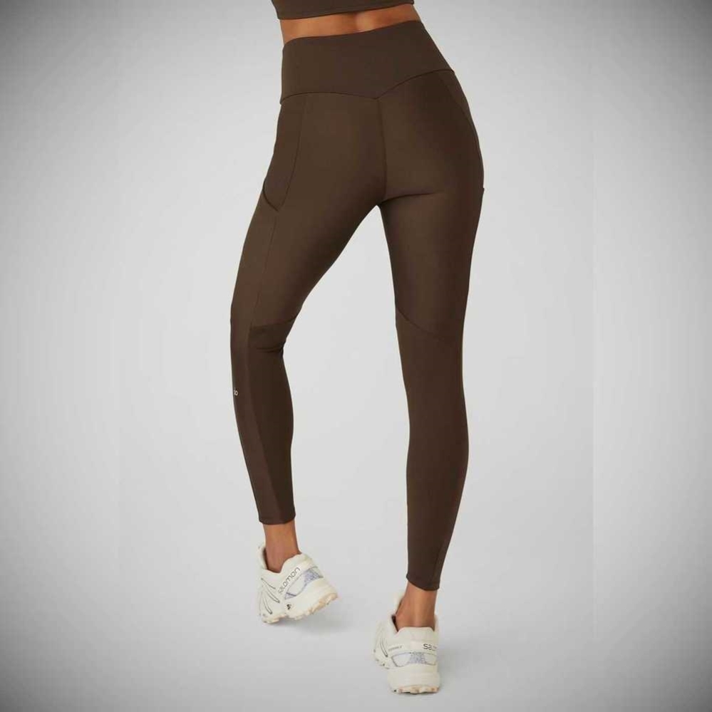 Leggins Alo Yoga Acanalado Airlift High-Cintura 7/8 Enchanted Mujer Cafes | MX-02ZAYG