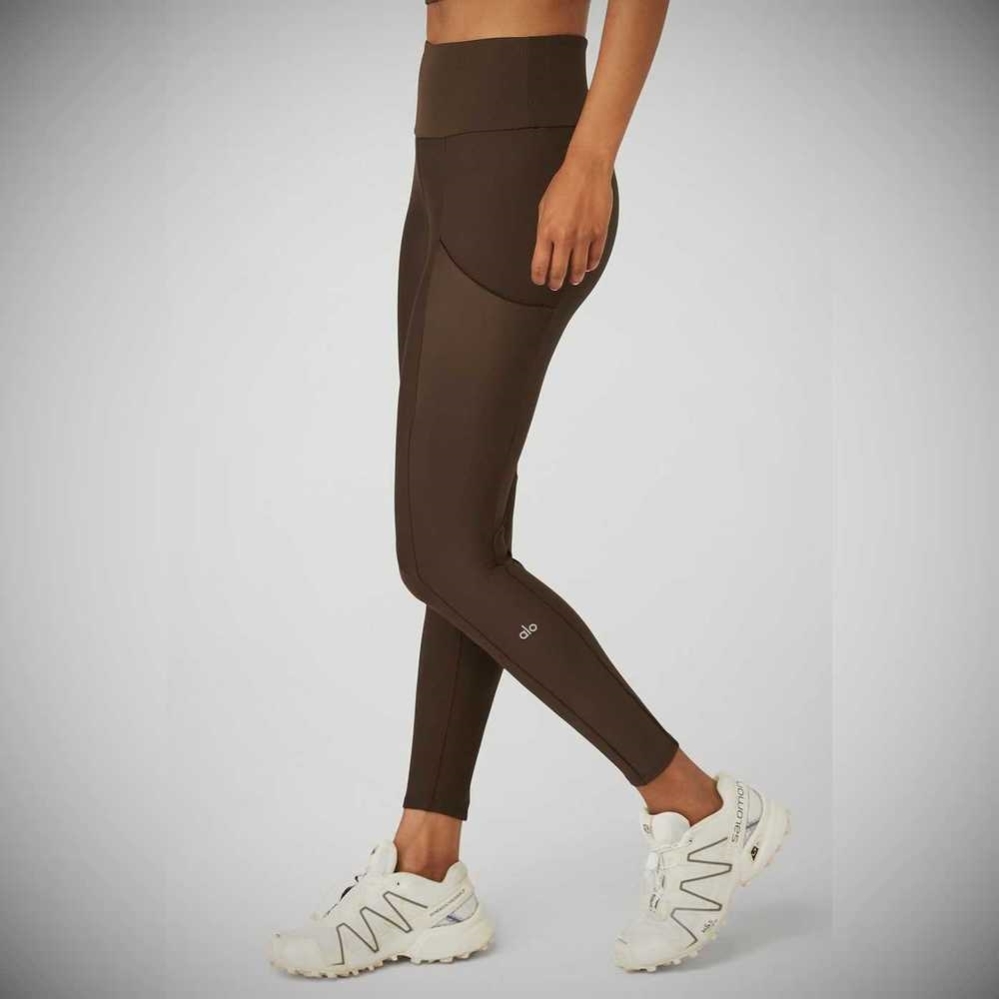 Leggins Alo Yoga Acanalado Airlift High-Cintura 7/8 Enchanted Mujer Cafes | MX-02ZAYG