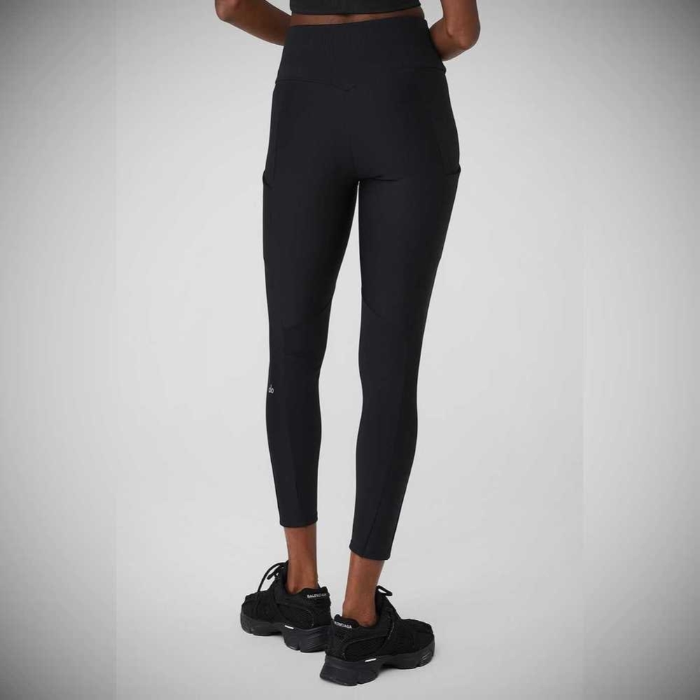 Leggins Alo Yoga Acanalado Airlift High-Cintura 7/8 Enchanted Mujer Negros | MX-02ZNFI