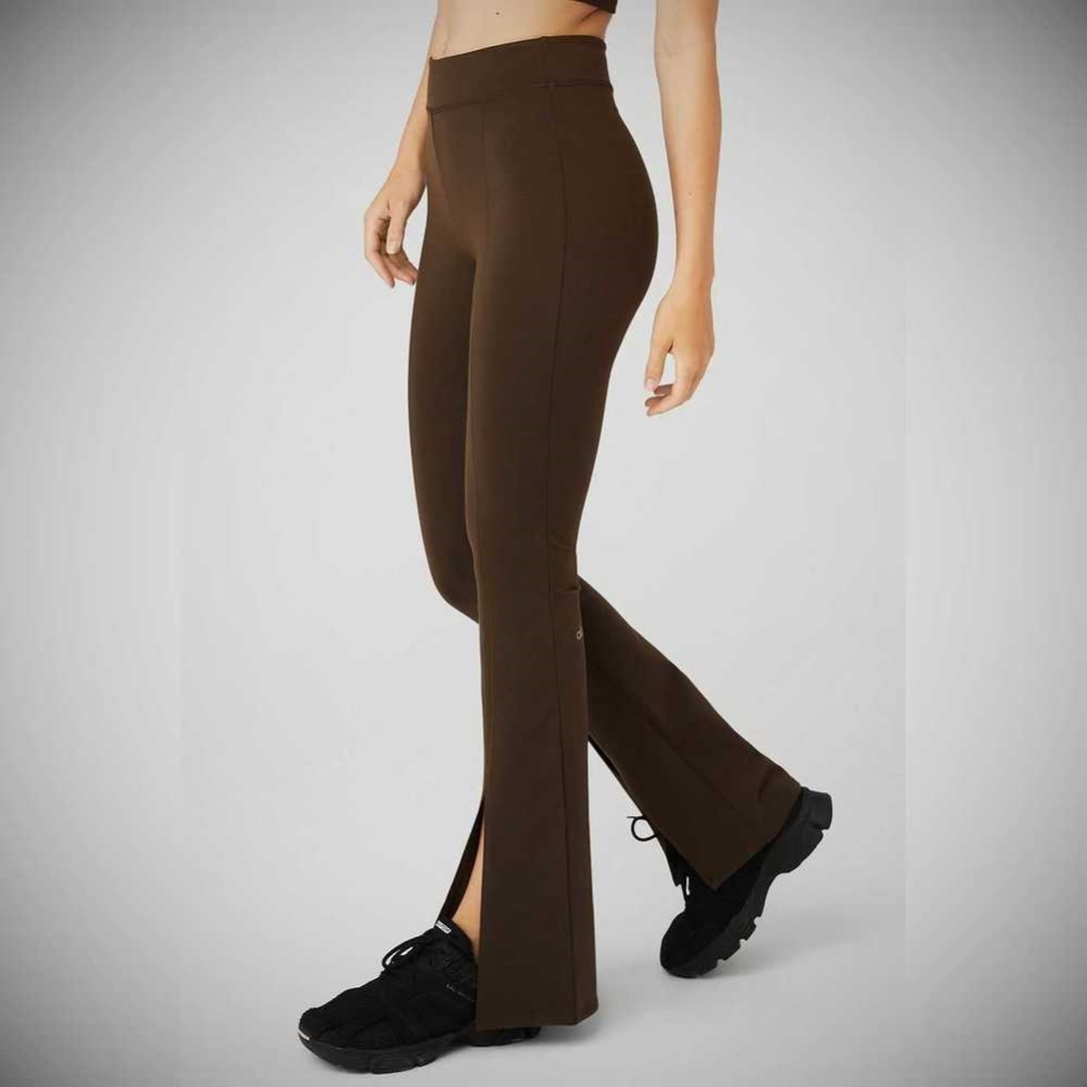 Leggins Alo Yoga Airbrush High-Cintura 7/8 Flutter Mujer Cafes | MX-01RPLJ