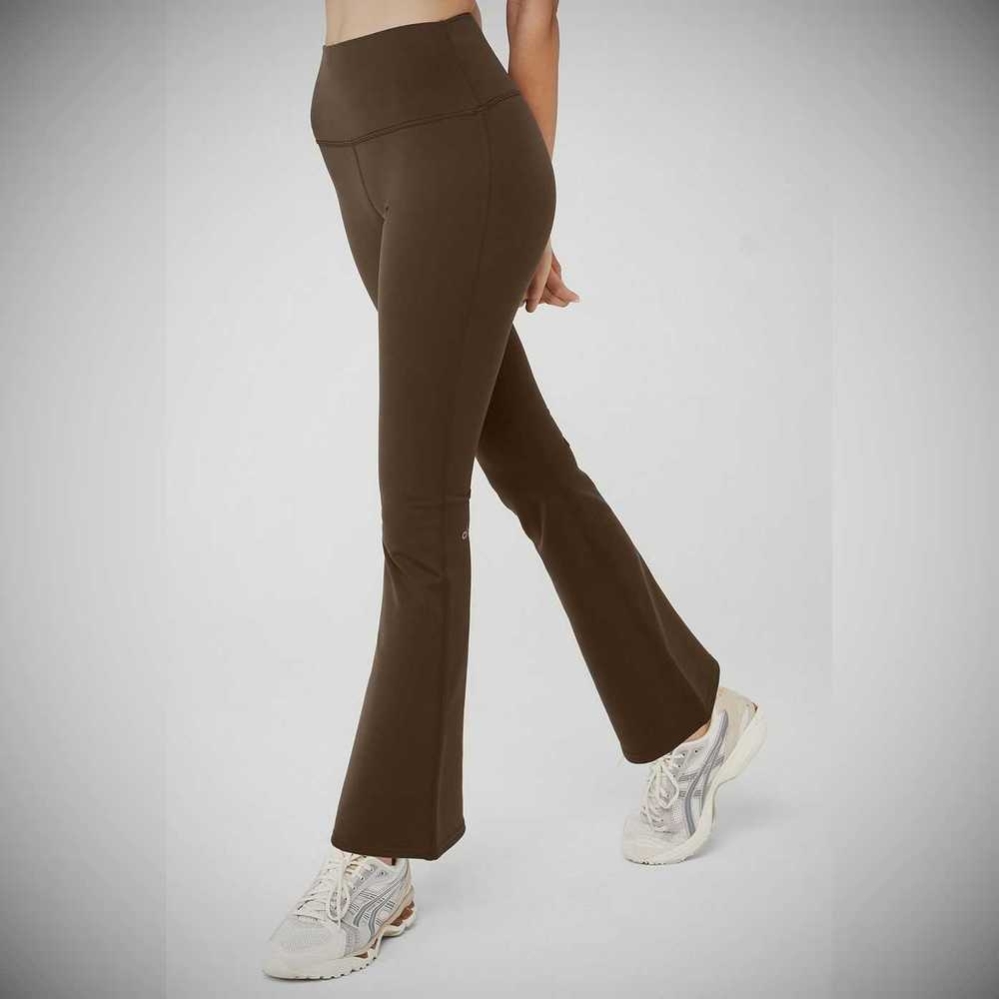 Leggins Alo Yoga Airbrush High-Cintura 7/8 Bootcut Mujer Cafes | MX-62GPSK