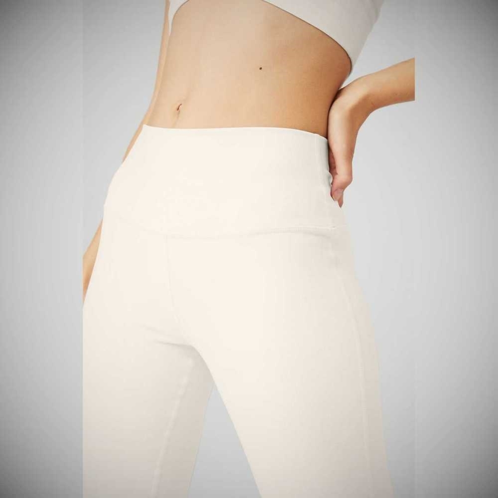 Leggins Alo Yoga Airbrush High-Cintura Bootcut Mujer Blancos | MX-20QWDZ