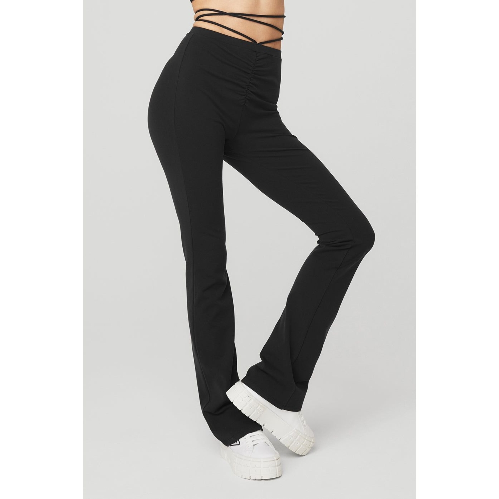 Leggins Alo Yoga Airbrush High-Cintura Cinch Flare Mujer Negros | MX-16VJSZ