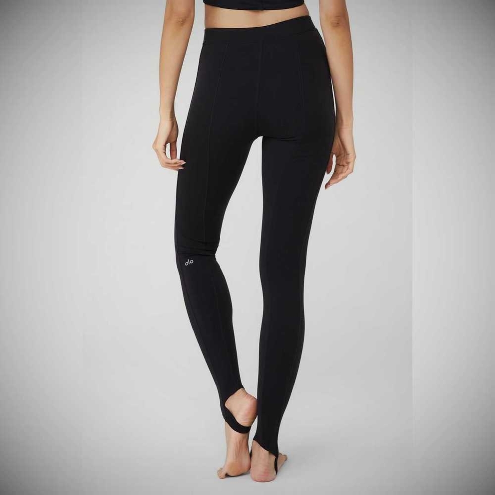 Leggins Alo Yoga Airbrush High-Cintura Enso Mujer Negros | MX-17OSDG