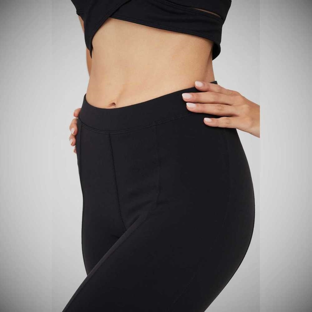 Leggins Alo Yoga Airbrush High-Cintura Enso Mujer Negros | MX-17OSDG