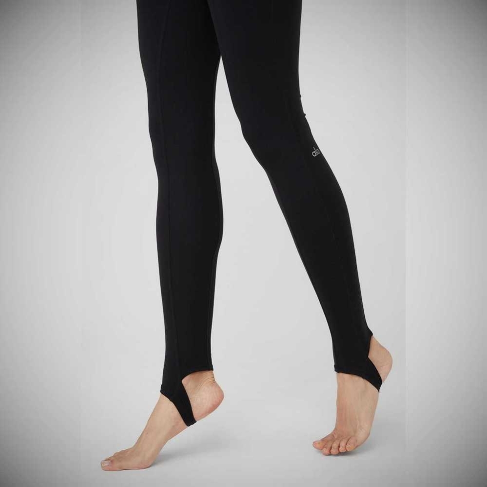 Leggins Alo Yoga Airbrush High-Cintura Enso Mujer Negros | MX-17OSDG