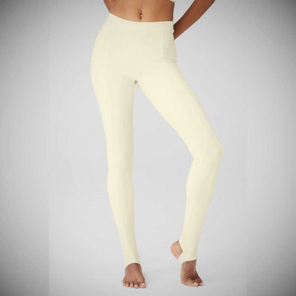 Leggins Alo Yoga Airbrush High-Cintura Enso Mujer Amarillos Claro | MX-46EJKZ